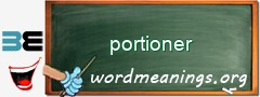 WordMeaning blackboard for portioner